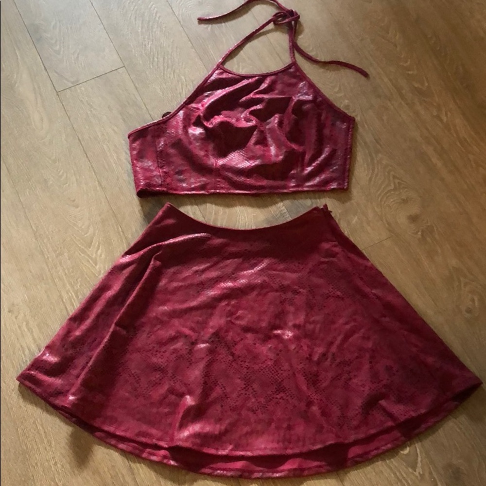 Guess Red Snakeskin Two Piece-cute for a festival!